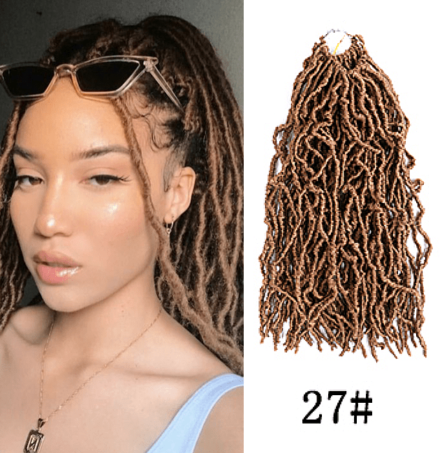 Honey blonde distressed faux locs kit | NH beauty supply.