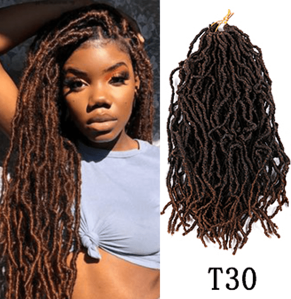OMBRE BROWN DISTRESSED FAUX LOCS