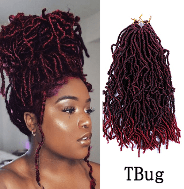 OMBRE RED DISTRESSED FAUX LOCS