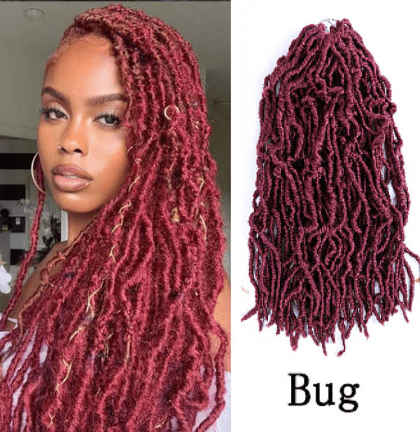 RED DISTRESSED FAUX LOCS